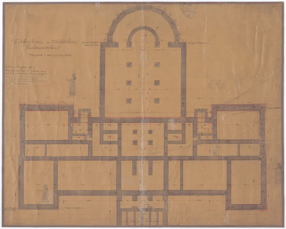 Winterthur: Technikum, Fundament; Grundriss