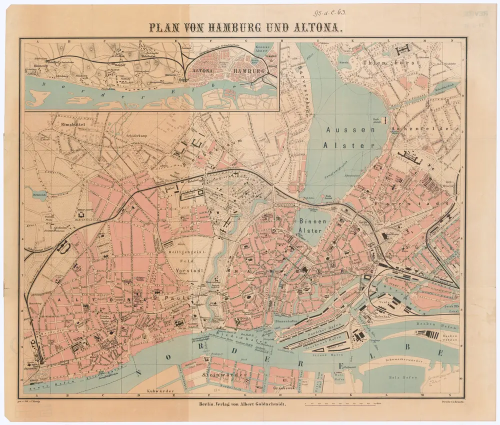 Plan von Hamburg und Altona