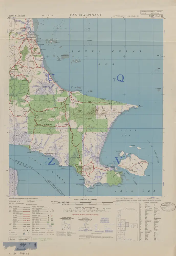 Pangkalpinang / published by War Office = uitgegeven door War Office ; revised and photolithographed by War Office