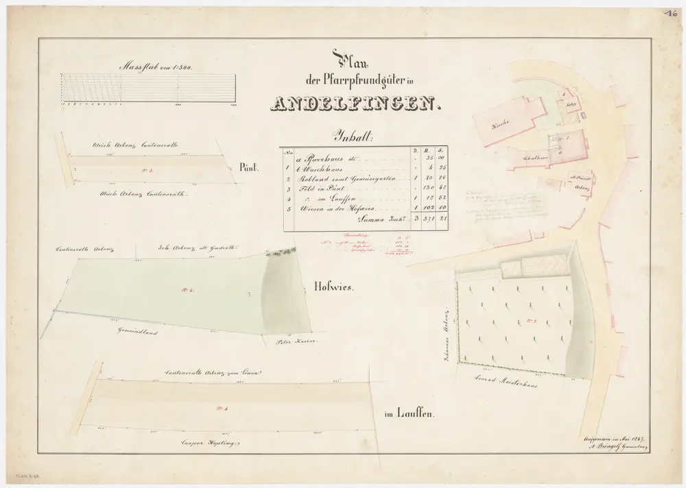 Andelfingen: Pfrundgüter; Grundrisse (Nr. 16)