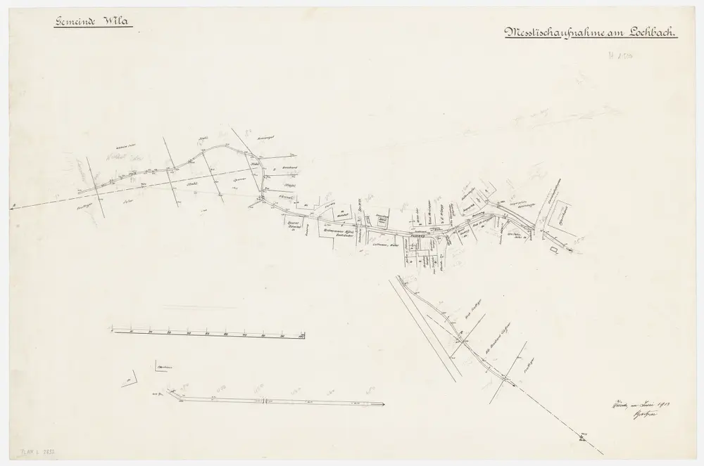 Wila: Lochbach oberhalb Wila; Situationsplan