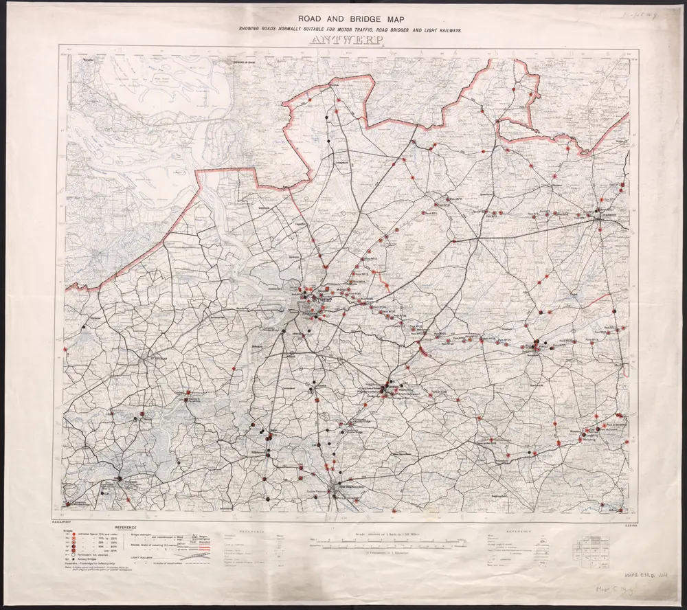 Road and Bridge Map: Antwerp