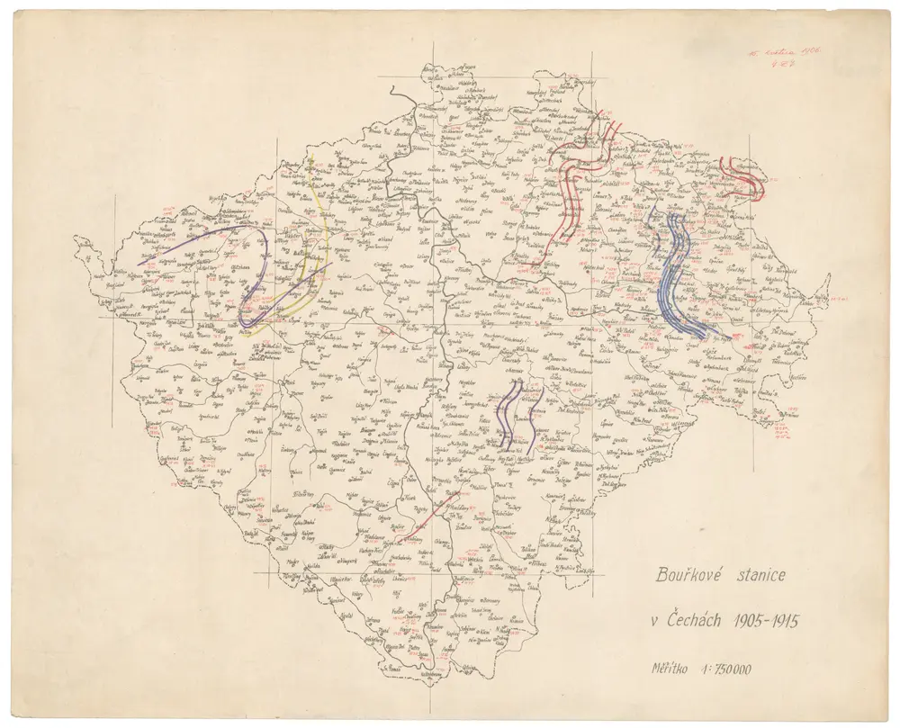 Bouřkové stanice v Čechách 1905-1915