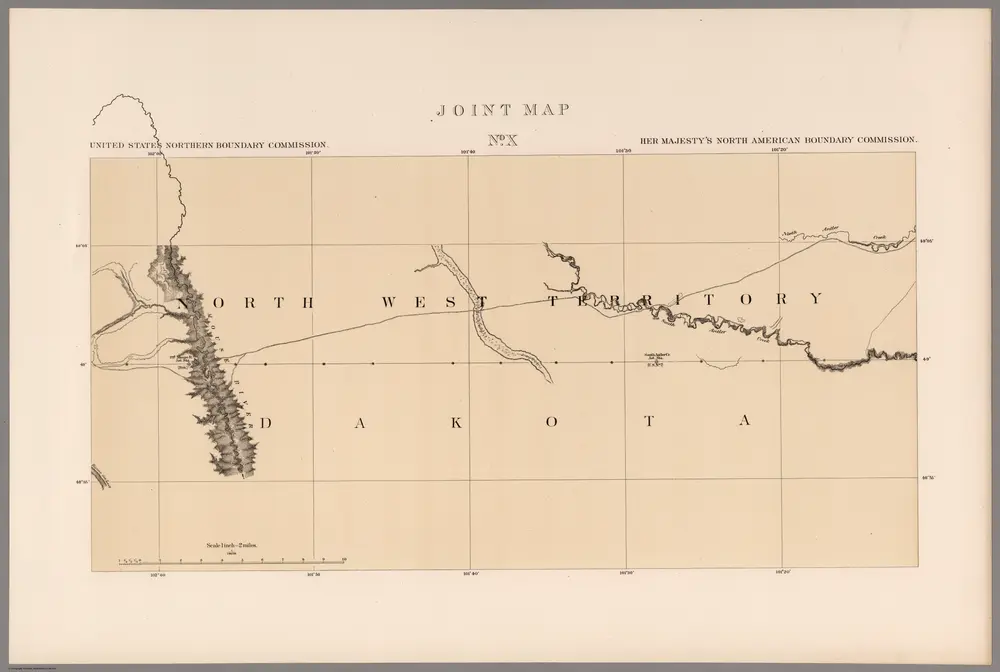 Joint Map No. X.  United States Northern Boundary Commission.  (Canadian Border).