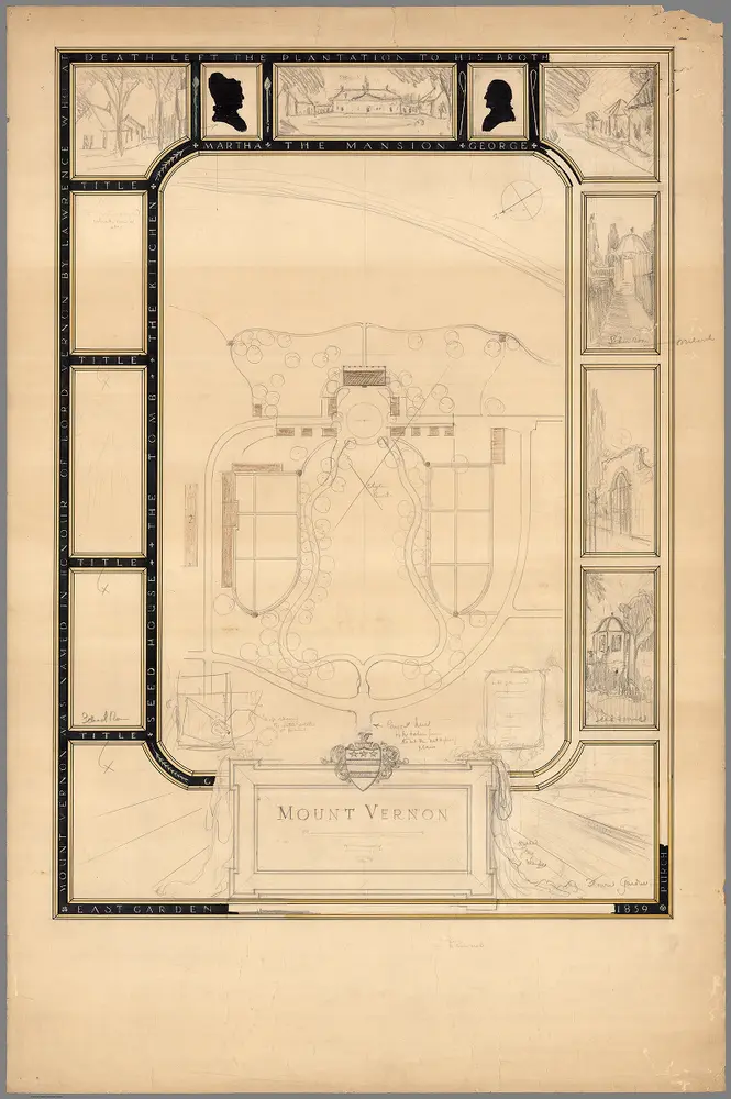 (Sketch for) Mount Vernon The Estate of George Washington.