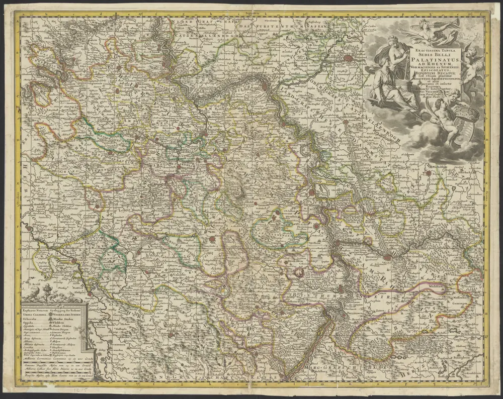 Exactissima tabula sedis belli Palatinatus ad Rhenum, Vormaciensis et Spirensis episcopatus, Bipontini ducatus; sed etiam plurimae Moguntini archiepiscopatus et aliae adjacentes et insertae regiones