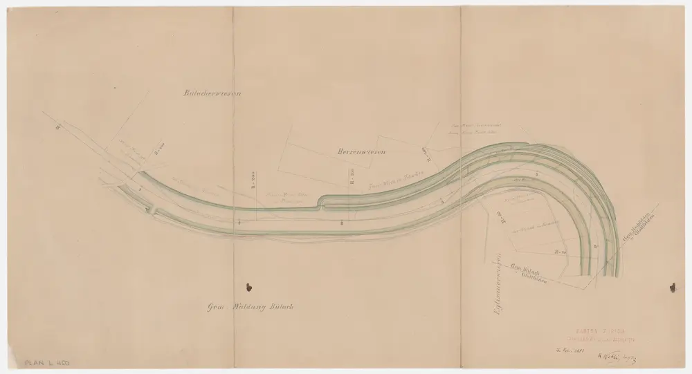 Bülach, Hochfelden, Glattfelden: Von den Bülacherwiesen bis zu den Eglisauerwiesen, Glattkorrektion; Situationsplan (Glatt-Gebiet Nr. 43)