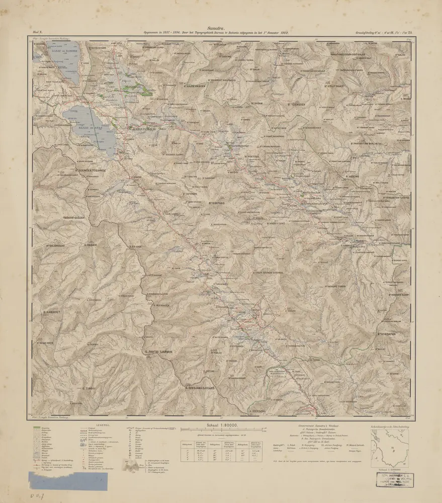 [Alahan Pandjang] : opgenomen in 1887-1896 / door het Topographisch Bureau te Batavia uitgegeven in het 2e semester 1902