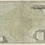 Bohemia regnum juxta XII. Circulos divisum cum Comitatu Glacensi et ditione Egrana, nec non confinibus Provinciis in mappa Geographica