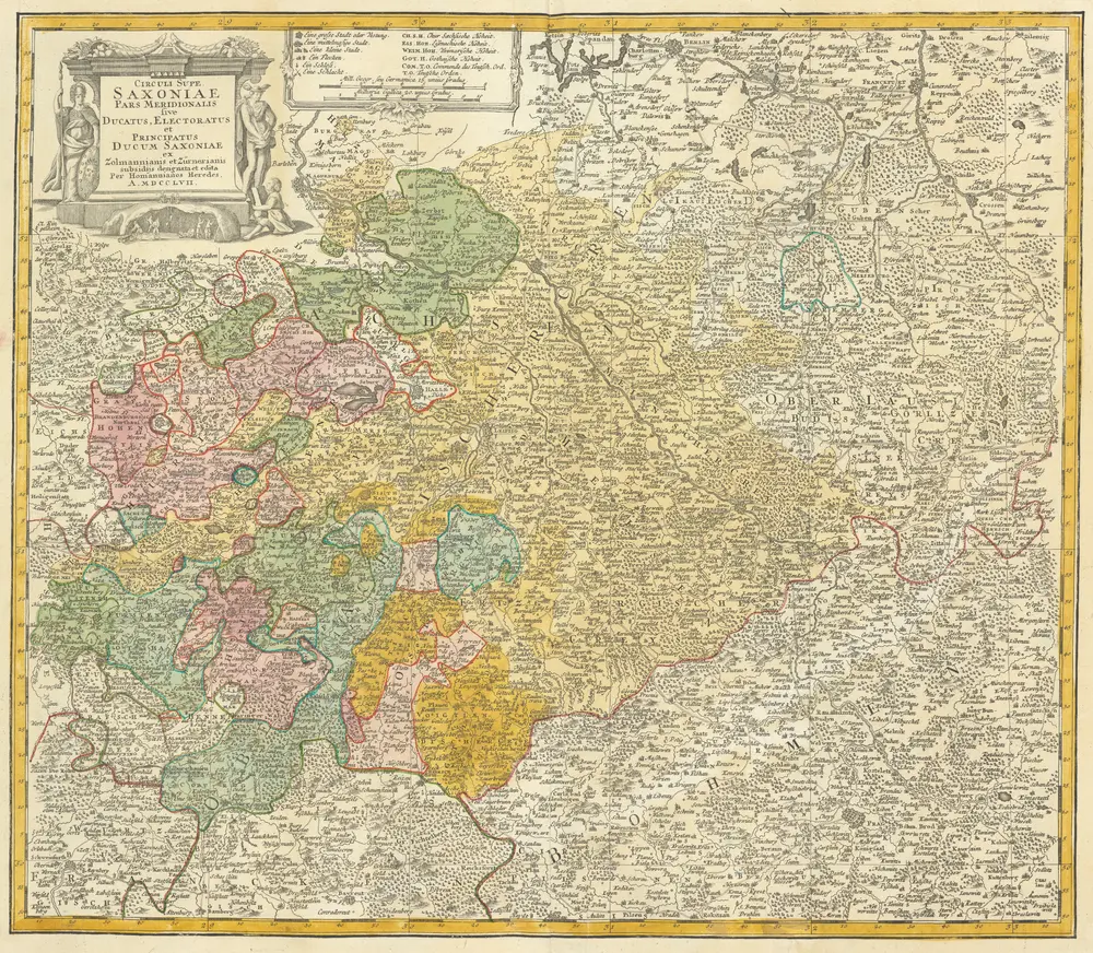 Circuli Supe. Saxoniae Pars Meridionalis sive Ducatus, Electoratus et Principatus Ducum Saxoniae [...] [Karte], in: [Atlas factice], S. 180.