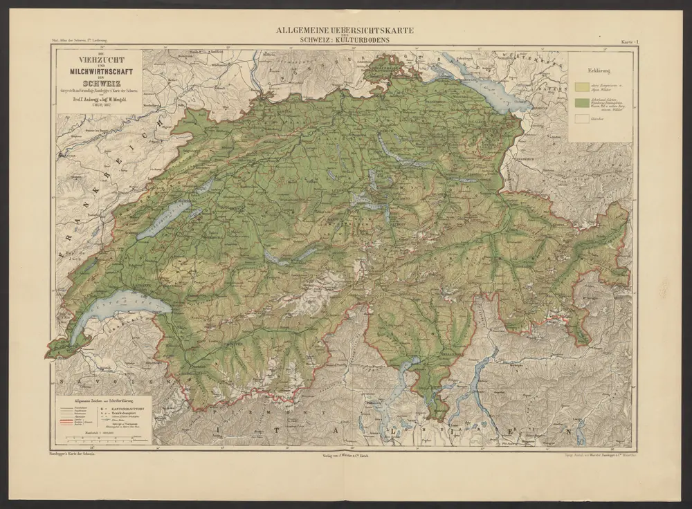 [Allgemeine Uebersichtkarte des Schweiz. Kulturbodens]