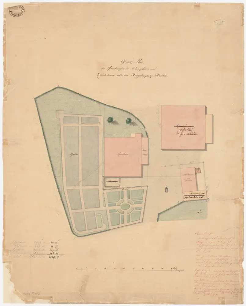 Brütten: Pfarrhaus und Umgebung; Grundriss (Nr. 2)