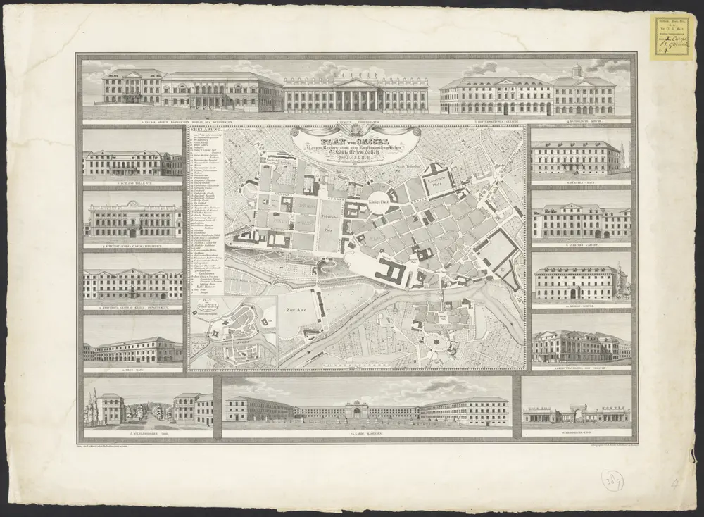 Plan von Cassel, Haupt-u. Residenzstadt vom Kurfürstenthum Hessen