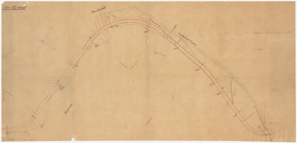 Töss: Töss von oberhalb Tössrain bis zur Brücke der Schweizerischen Nordostbahn NOB und der Schweizerischen Nordbahn SNB; Situationsplan (Töss-No. 130)