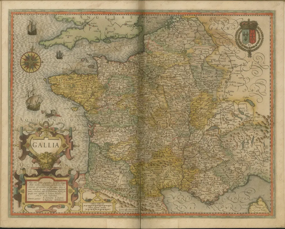 mapa z atlasu "Atlas Sive Cosmographicae Meditationes De Fabrica Mvndi Et Fabricati Figvra. Denuo auctos"