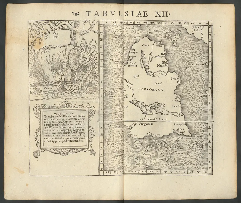 Tabula Asiae XII. [Karte], in: Claud. Ptolemaeus. Geographia lat. cum mappis [...], S. 329.