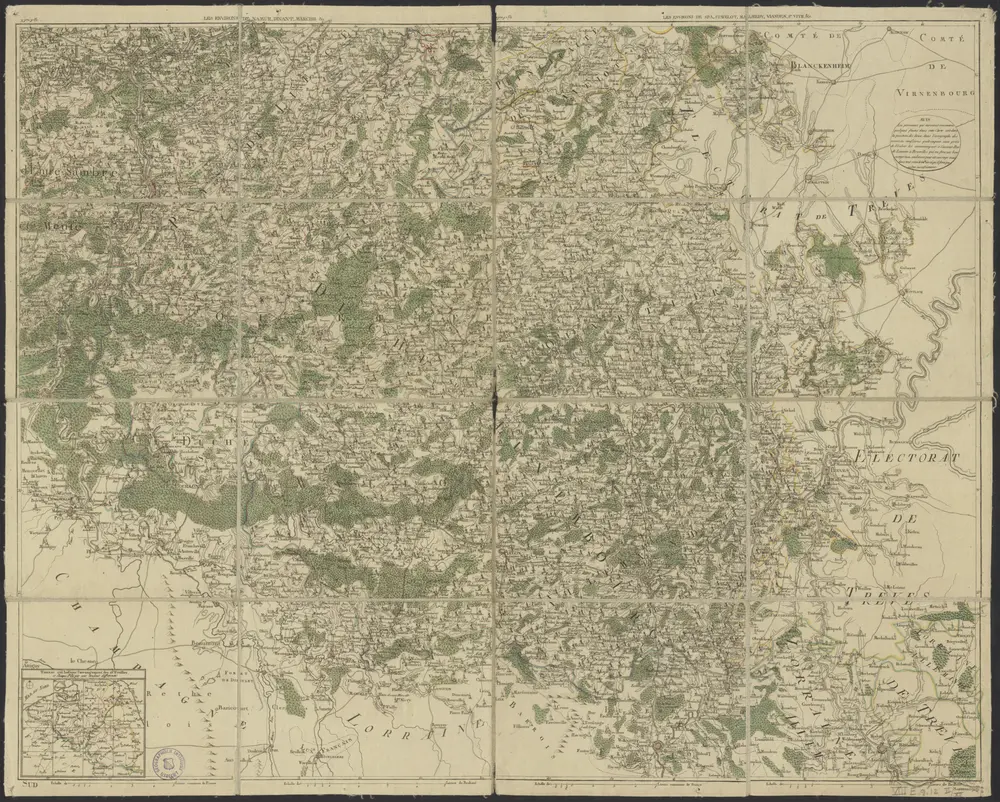 Nouvelle carte chorographique des Pays Bas Autrichiens [south eastern part]