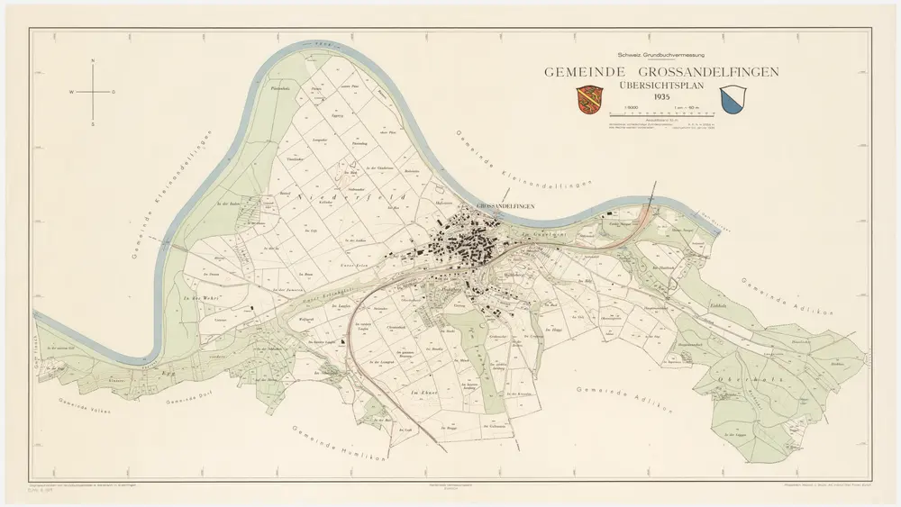 Andelfingen: Gemeinde; Übersichtsplan (Schweizerische Grundbuchvermessung)