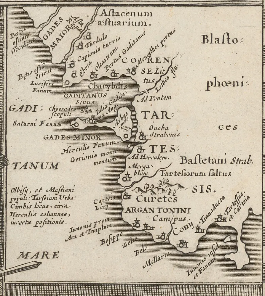 [Blastophoenices] [Karte], in: [Accuratissima orbis antiqui delineatio, sive, Geographia vetus, sacra & profana], S. 48.