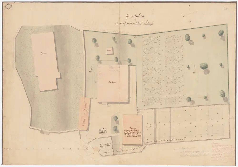 Berg am Irchel: Pfrundlokalität mit Kirche und Pfarrhaus; Grundriss (Nr. 2)