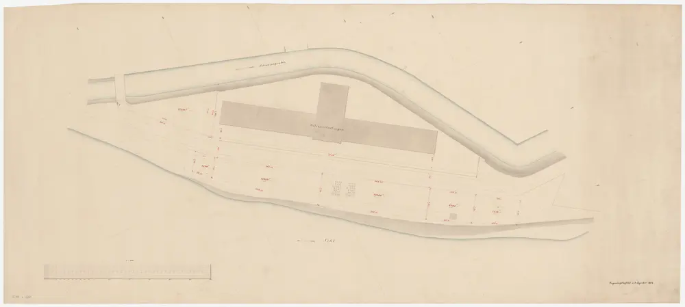 Zürich: Sihl bei den Militärstallungen; Situationsplan (Sihl-Gebiet Nr. 18)