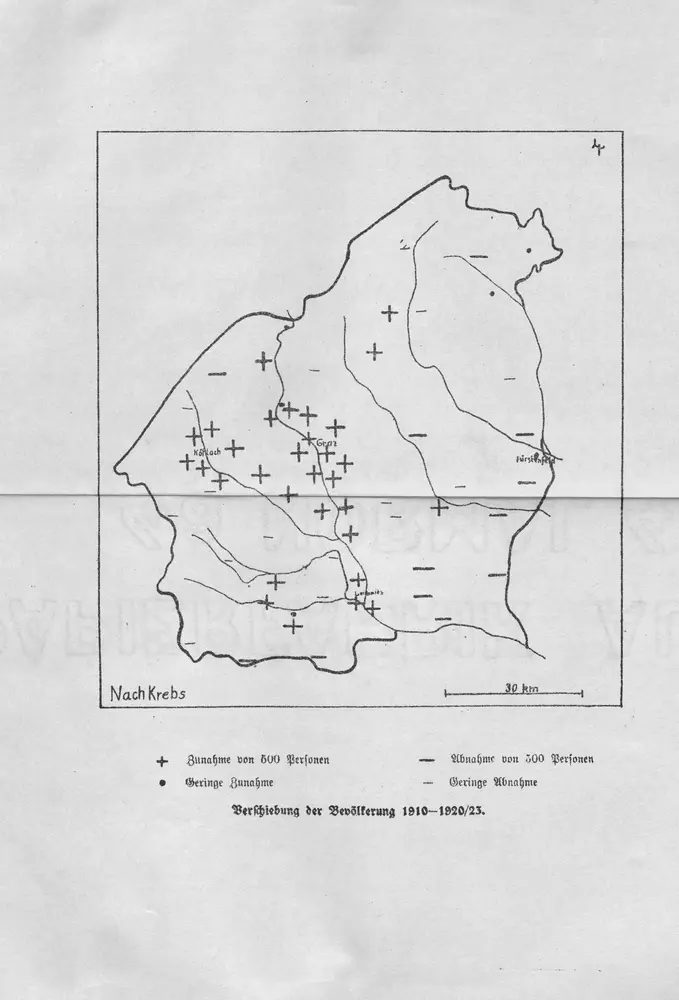 Verschiebung der Bevölkerung 1910-1920/23