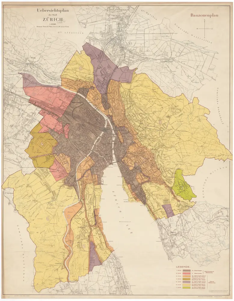 Bauzonenplan der Stadt Zürich