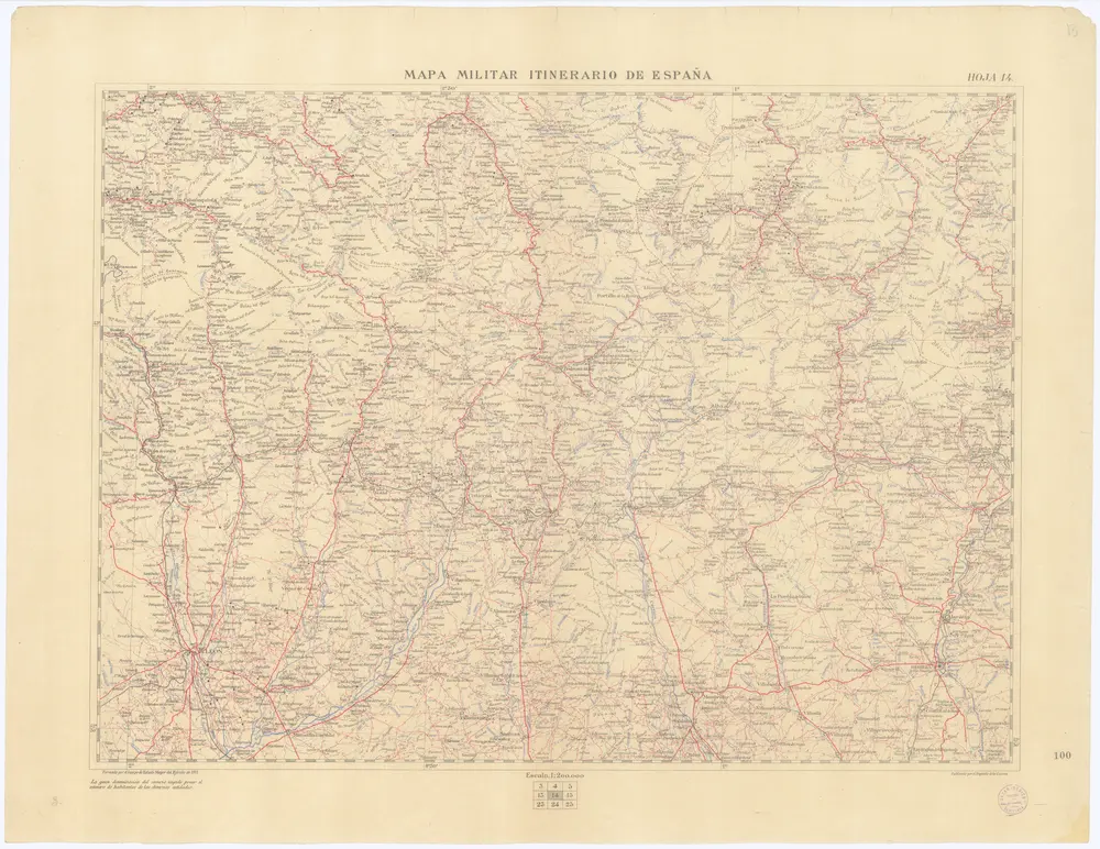 Mapa militar itinerario de Espana