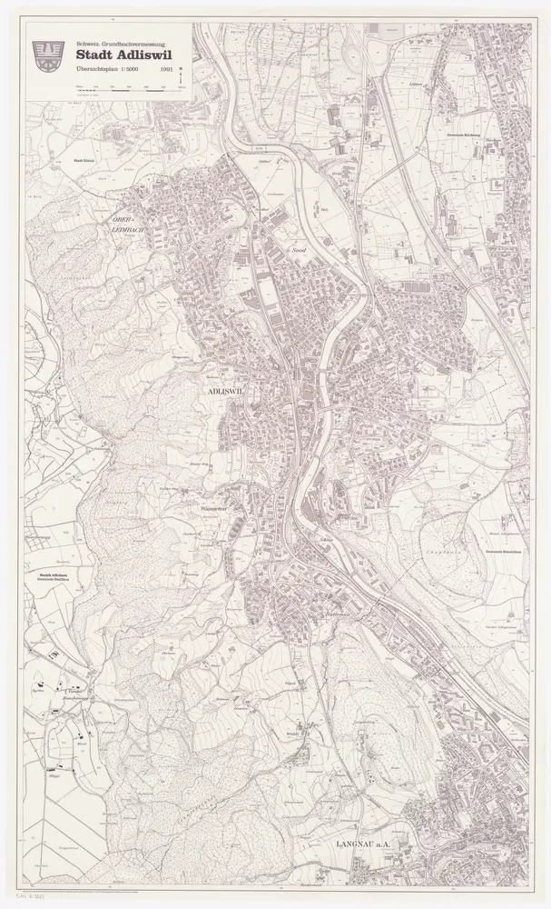 Adliswil: Gemeinde; Übersichtsplan (Schweizerische Grundbuchvermessung)