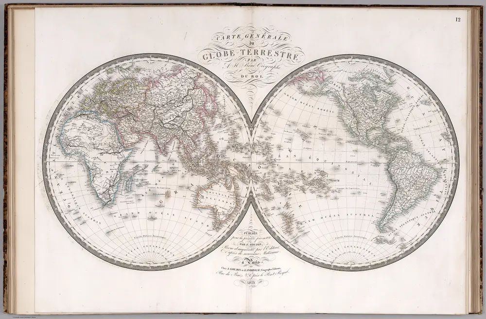 Carte generale du globe terrestre