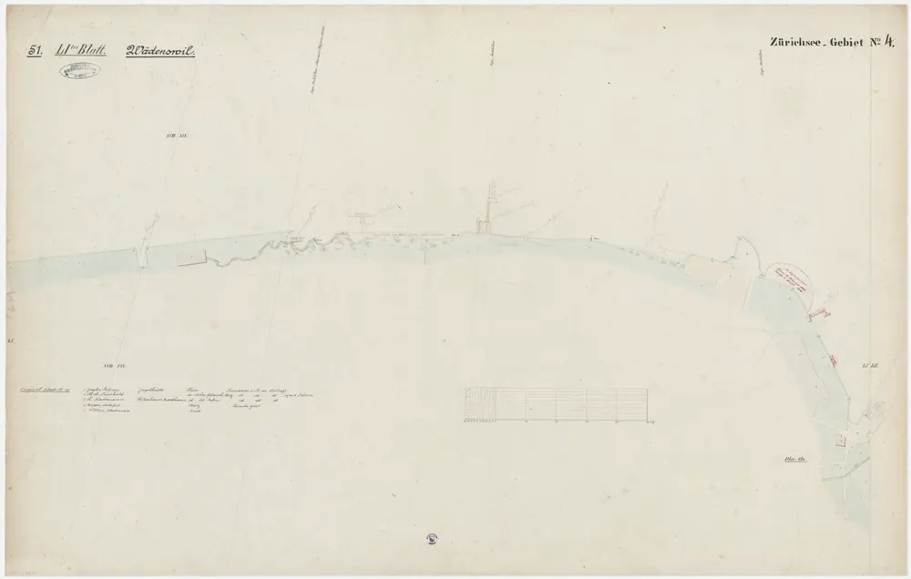 Hombrechtikon bis Zürich: Rechtes Ufer des Zürichsees; Grundrisse: Blatt 51: Wädenswil