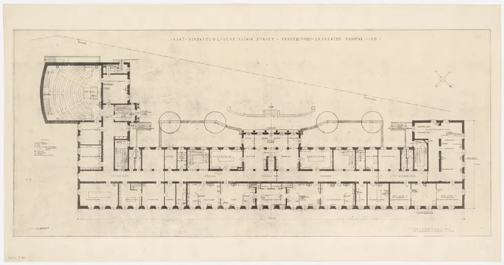 Zürich: Kantonale Dermatologische Klinik; Erdgeschoss; Grundriss