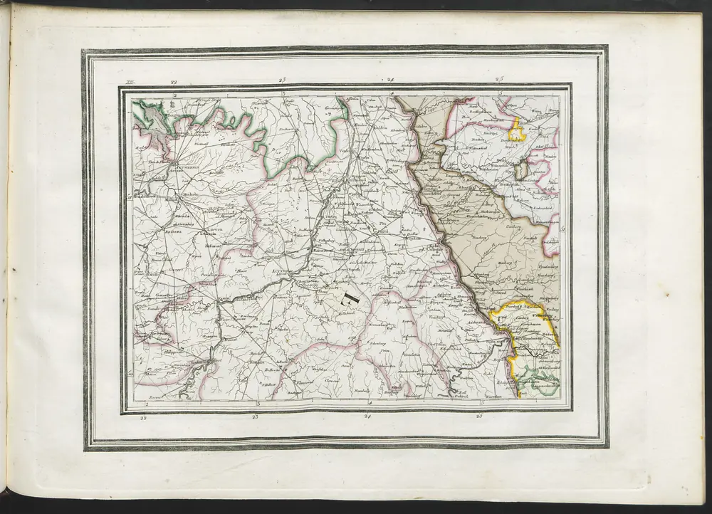 NOUVELLE GRANDE CARTE DE L'ALLEMAGNE et des Etats qui l'avoisinen, en XXX feuilles enlumine ́es, Ou` se trouvent distingue ́es les Limites des diffe`rents Etats ET CONTENANT TOUTES LES ROUTES ETS STATIONS DE POSTE Grave ́ par J. N. Champion Inge ́nieur Geographe =