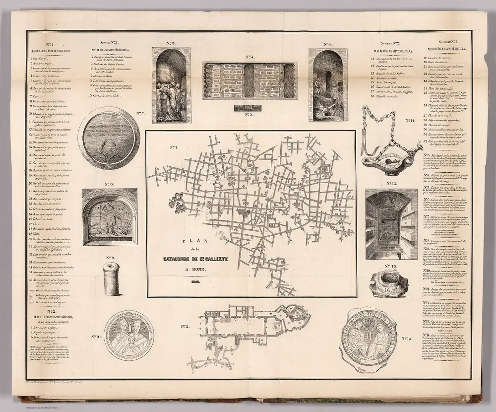 Catacombe de St. Callixte A Rome. 1848.