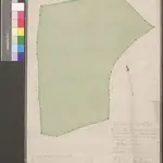 HZAN GA 100_Nr. 311_ : Oberhof (Kr. Öhringen); "Geometrischer Grundriß über einen ... Wald im Oberhofer Forst, das Helig genannt";Augustin Haag, Feldmesser, Künzelsau;40 Ruten = 16 cm;37 x 53 cm; Norden oben;Papier; Federzeichnung; Wald in Wasserfarben.