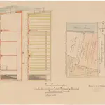 Feuerthalen: Projektierter Neubau von Joseph Bosshard vom Rheinhof; Situationsplan und Grundriss (Rhein-Gebiet Nr. 36 b)