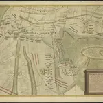 Plan de la battaille entre Mons et Maubeuge donnée le 11 septembre 1709 entre l'armée des Hauts Alliez et celle des deux Couronnes a 7 heures du matin jusqu'a 4 heures apres midy que l'ennemy se retira vers Maubeuge et Bavay