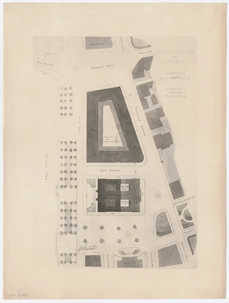 Kunstmuseum am Utoquai: Situationsplan