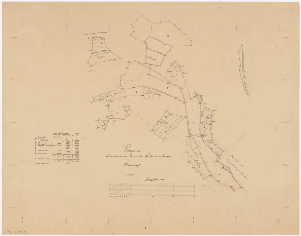 Rorbas, Bülach; Gemeindewaldung Rorbas: Rorbas, Bülach: Loch, Rindersetzi, Hinterroos, Alpenhof, Gringglen, Auenriet (Auenried); Grundrisse