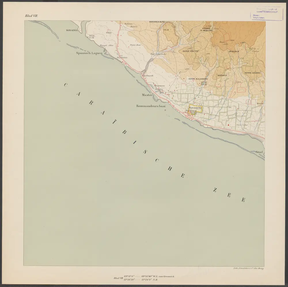 Topographische kaart van Aruba [Blad VII]