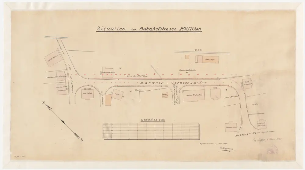 Pfäffikon: Bahnhofstrasse; Situationsplan