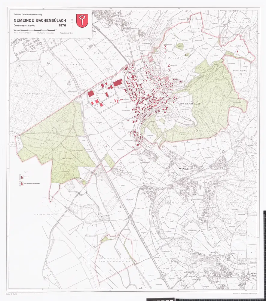 Bachenbülach: Gemeinde; Übersichtsplan (Schweizerische Grundbuchvermessung)