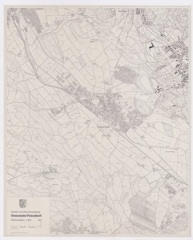 Fehraltorf: Gemeinde; Übersichtsplan (Schweizerische Grundbuchvermessung)