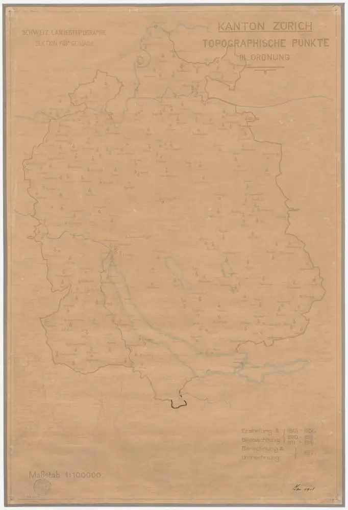 Kanton Zürich: Trigonometrische Netzpunkte III. Ordnung
