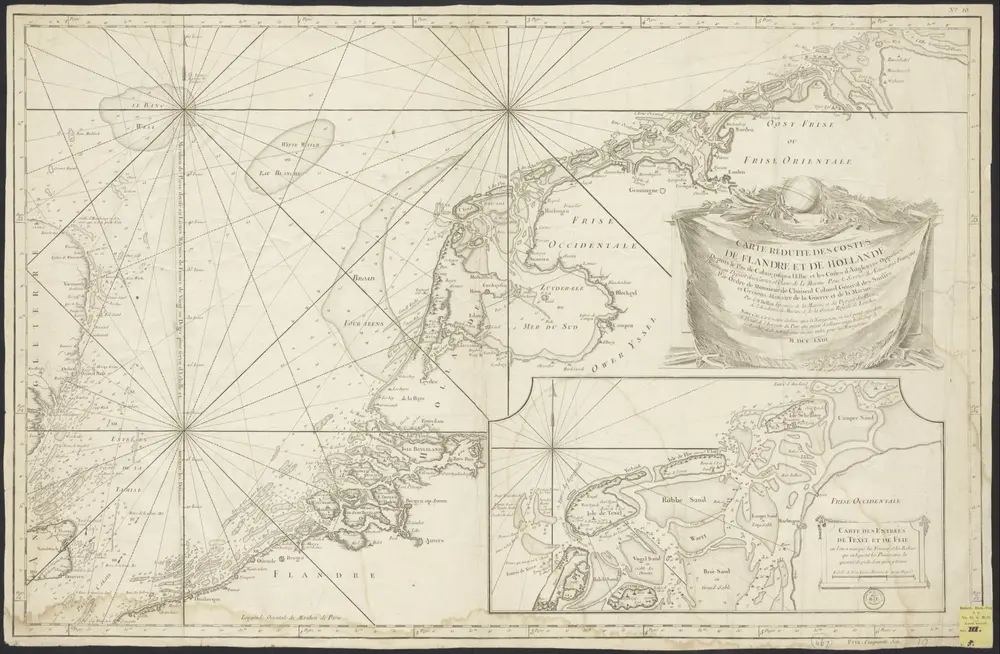 Carte réduite des costes de Flandre et de Hollande, depuis le Pas de Calais jusqu'à l'Elbe, et les costes d'Angleterre opposées