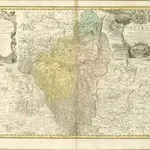 mapa z atlasu "Atlas Silesiae id est Dvcatvs Silesiae Generaliter Quatuor Mappis nec non specialiter XVI Mappis tot Principatvs repraesentatibvs geographice exhibitvs Addita Praefatione qua de Historia huius Atlantis agitvr"