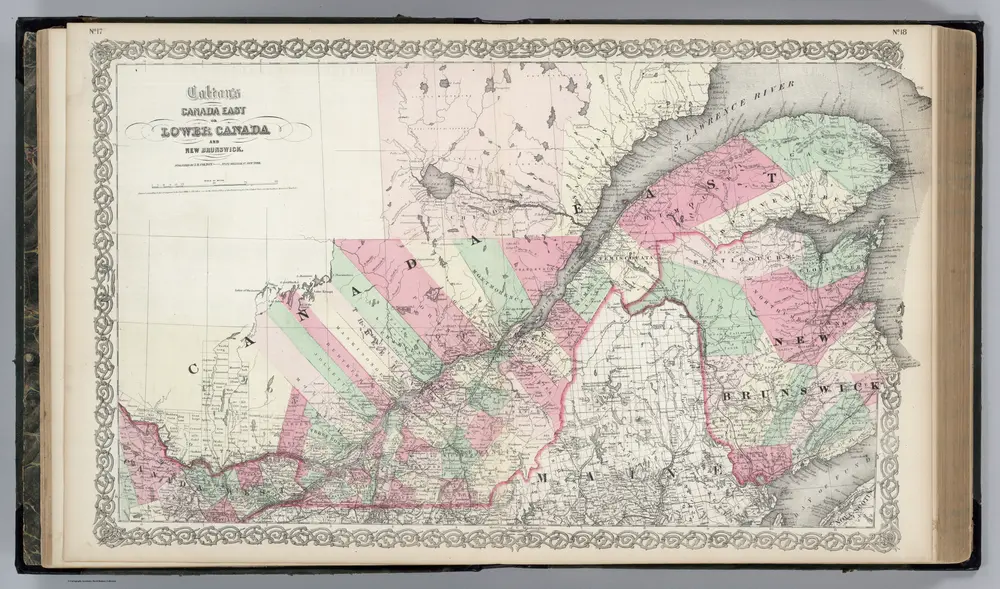 Canada East or Lower Canada and New Brunswick.