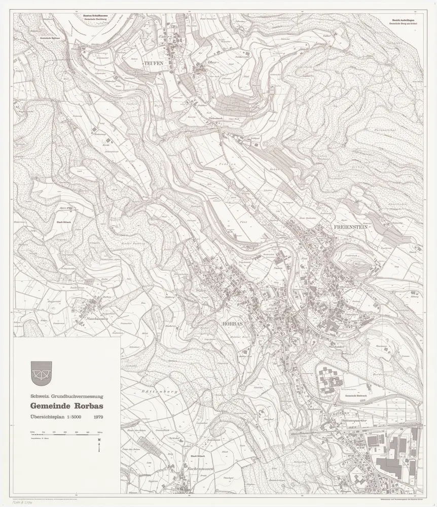 Rorbas: Gemeinde; Übersichtsplan (Schweizerische Grundbuchvermessung)