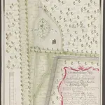 HZAN GA 100_Nr. 239_ : Langenburg-Ludwigsruhe; "Geometrischer Riß über den ... Langenburgischen Tiergarten zu Langenburg";J.L. Rübel;20 Ruten = 20 cm;28,5 x 46,5 cm; Norden rechts;Papier; Wasserfarben; Darstellung des Tiergartens mit Einzäunung.