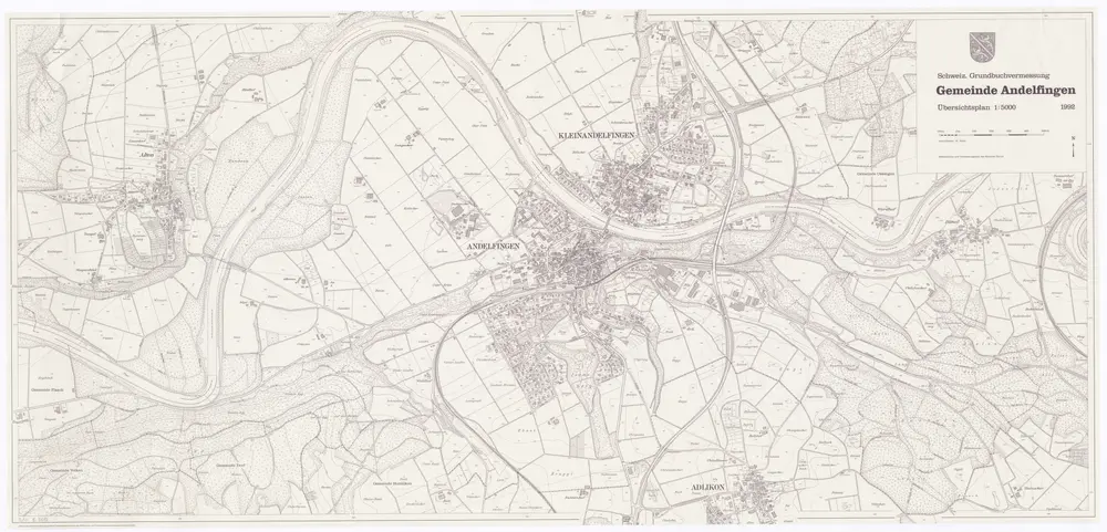 Andelfingen: Gemeinde; Übersichtsplan (Schweizerische Grundbuchvermessung)